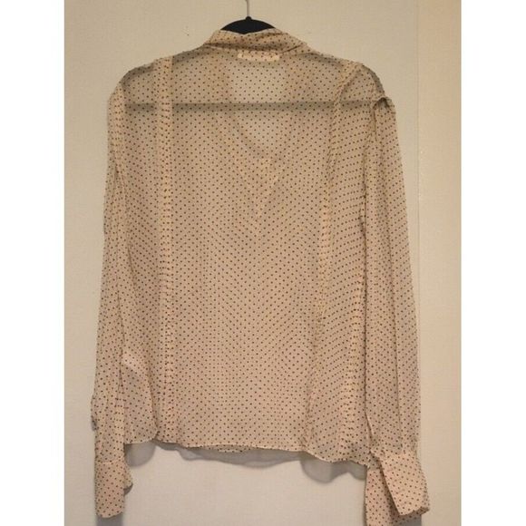 Jason Wu Collection Polka Dot Tie Neck Long Sleeve Silk Blouse Women's Size 10 - Picture 8 of 13